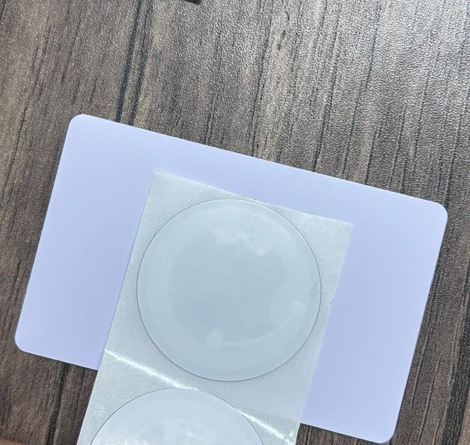 NFC Anti-Metal tag ( 40mm ) Printable white Sticker 100pcs