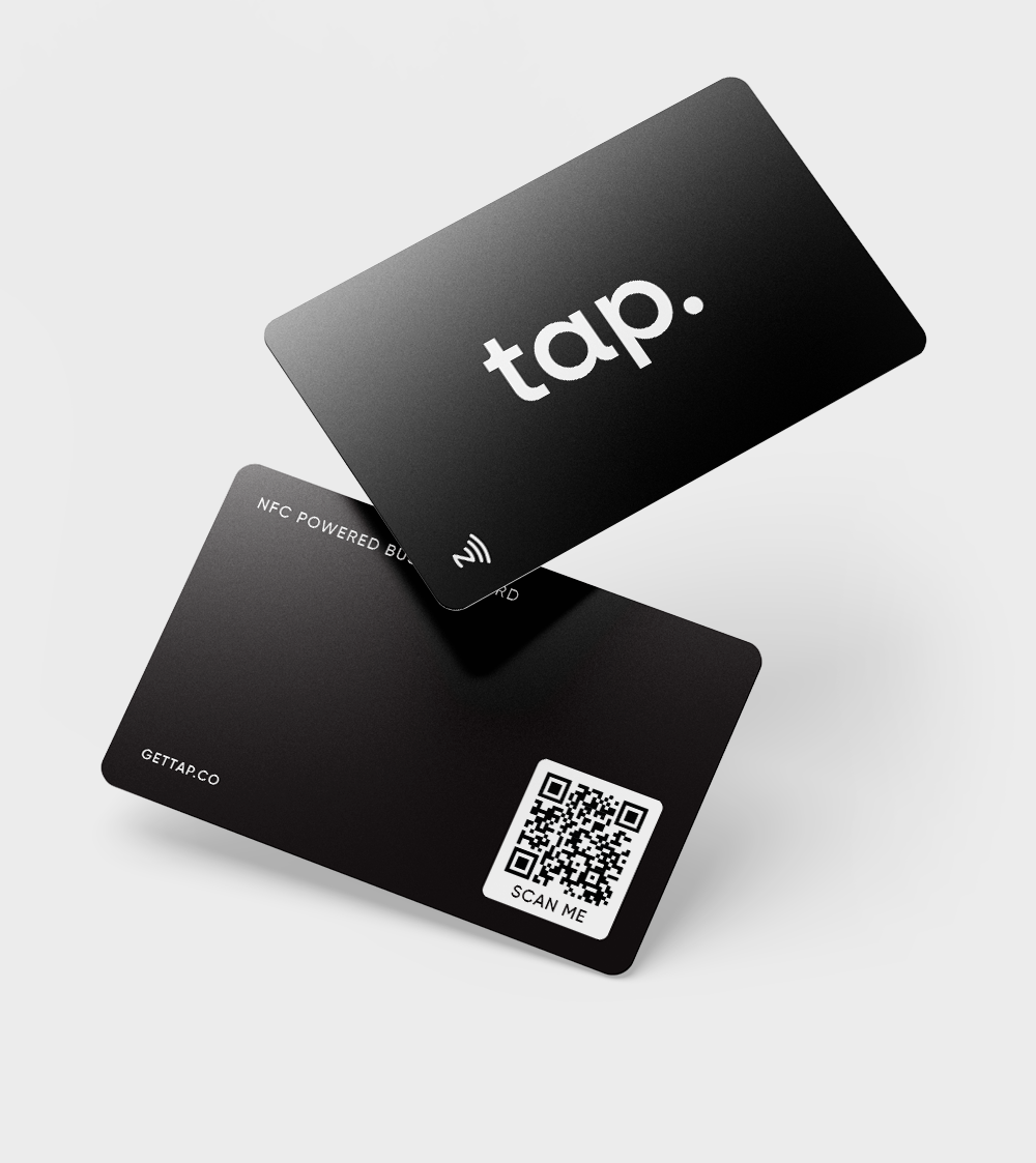 Tap NFC Business Card - Share Everything With A Tap - Black