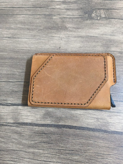 Card holder leather handmade + NFC embedded + Rfid blocker +  Proximity chip for access control and elevators