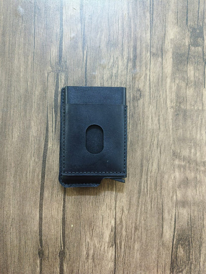 Card holder leather handmade + NFC embedded + Rfid blocker +  Proximity chip for access control and elevators
