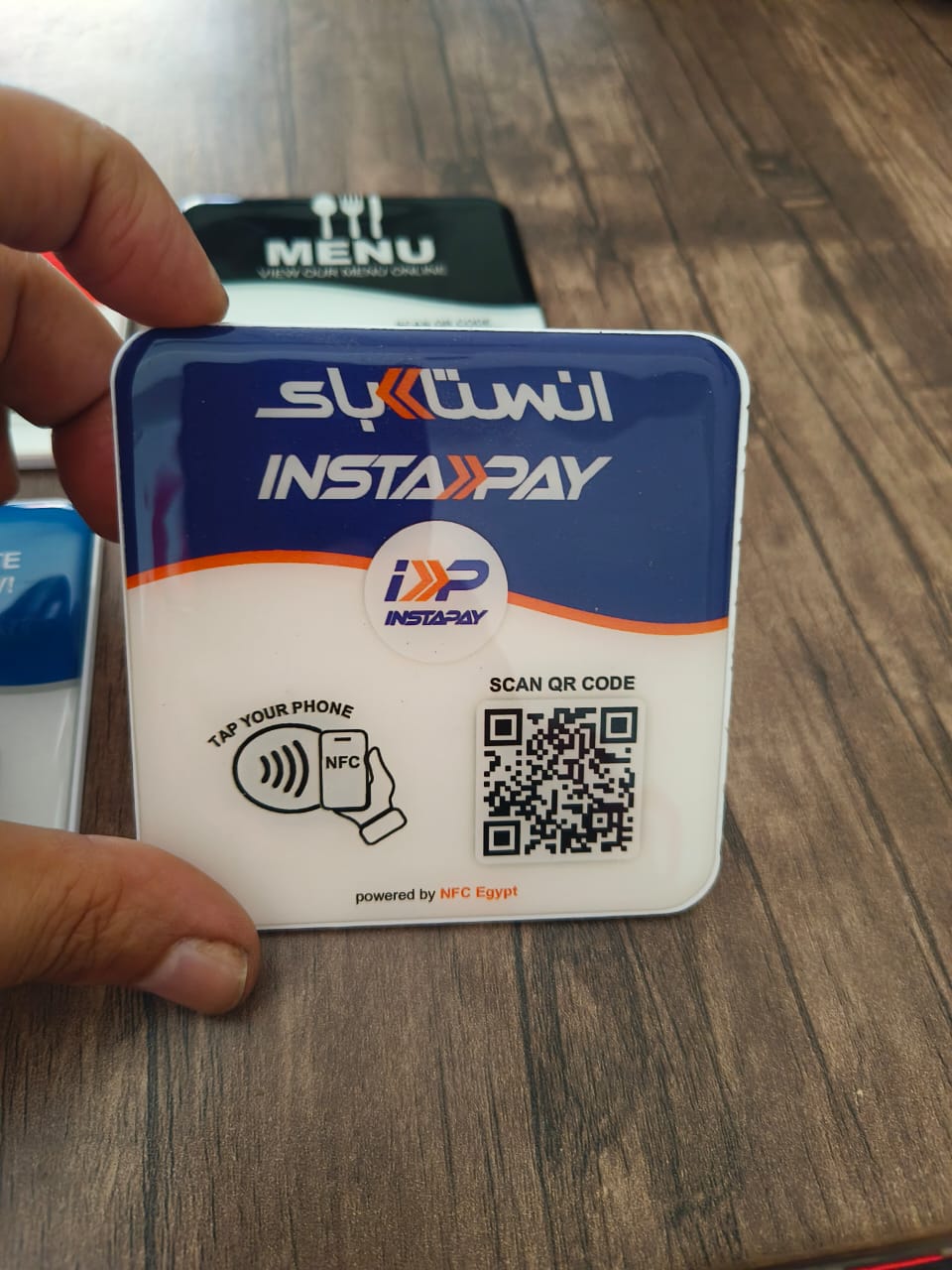 Coaster  resin epoxy 10x10cm NFC + Qr Dynamic changeable