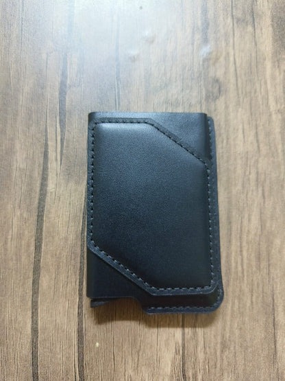 Card holder leather handmade + NFC embedded + Rfid blocker +  Proximity chip for access control and elevators