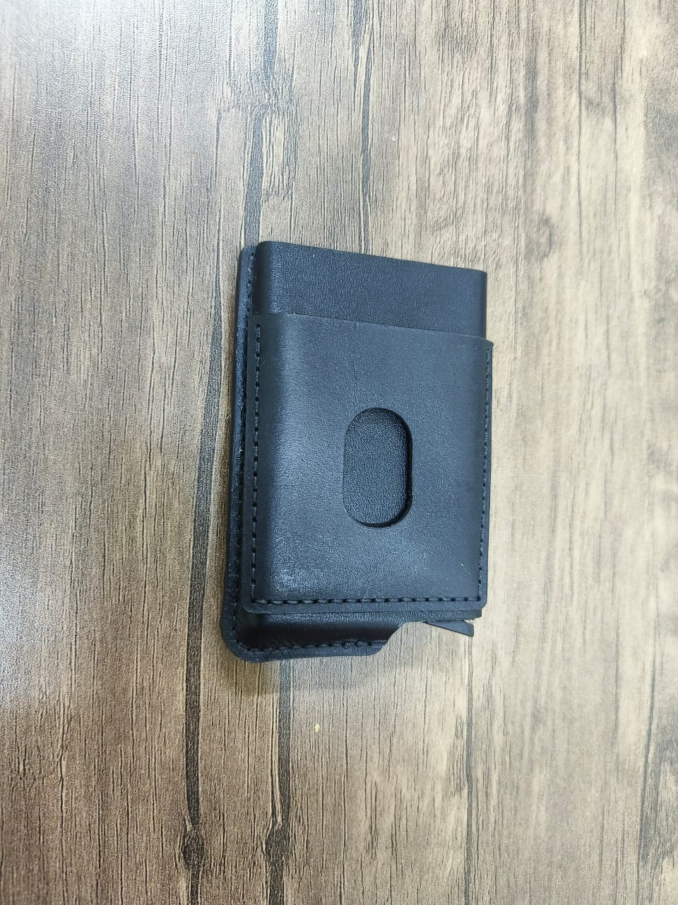 Card holder leather handmade + NFC embedded + Rfid blocker +  Proximity chip for access control and elevators