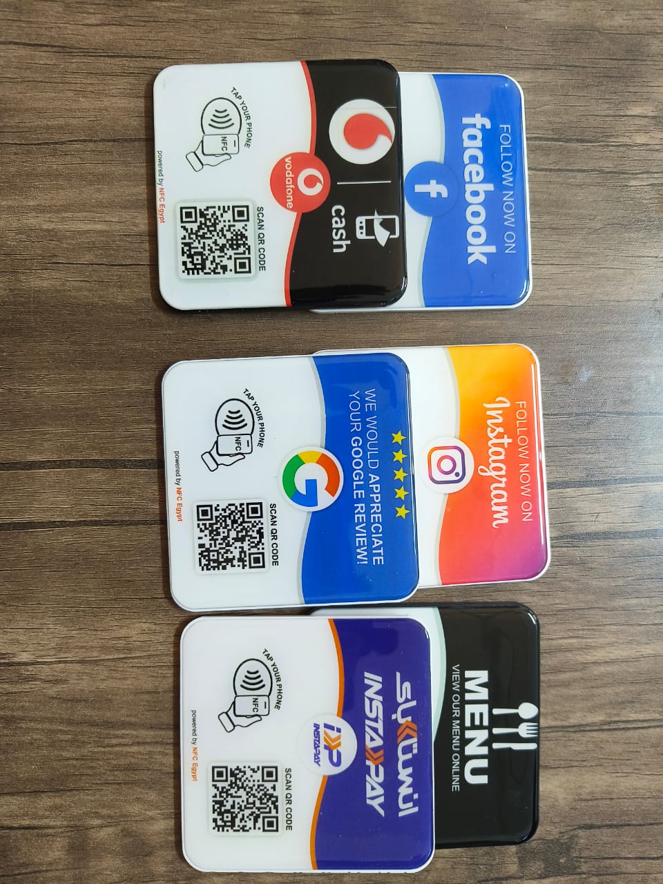 Coaster  resin epoxy 10x10cm NFC + Qr Dynamic changeable