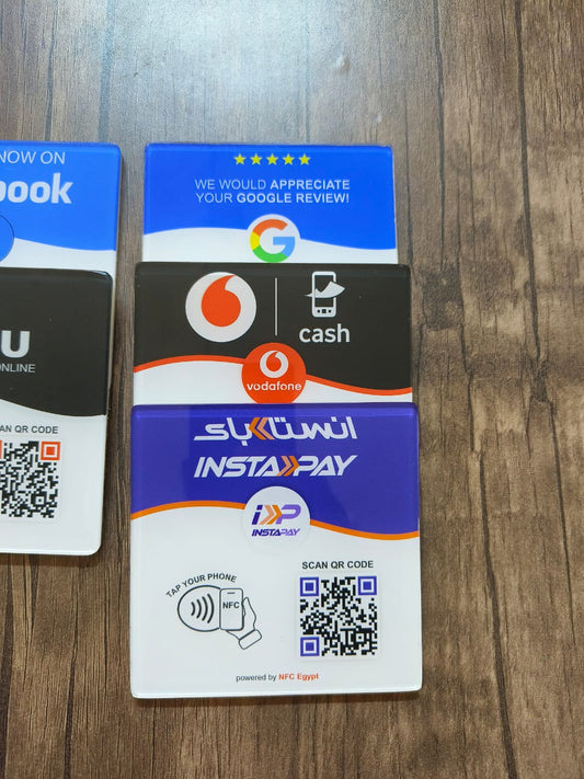 Coaster acrylic 10x10cm NFC + Qr Dynamic changeable