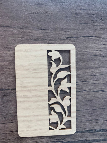 NFC Egypt NFC wood card (light bamboo) Arabisk rose drawn 10 PCs