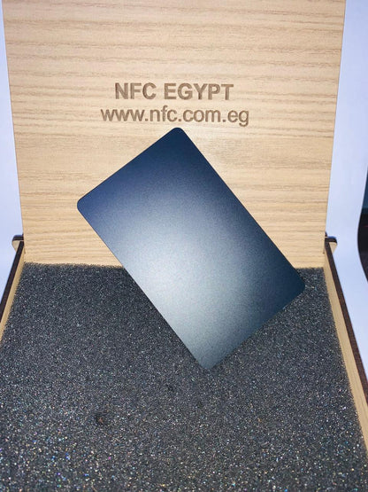 NFC Egypt Metal Card without slot model 215 original chip 2 sides metal (Black)