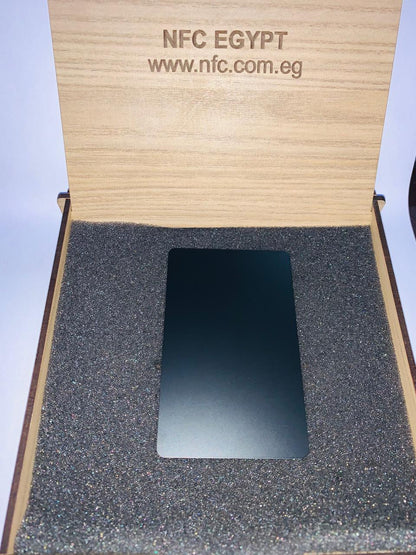 NFC Egypt Metal Card without slot model 215 original chip 2 sides metal (Black)