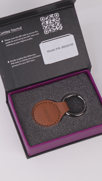 Kwekly Smart Brown Leather Key-Chain