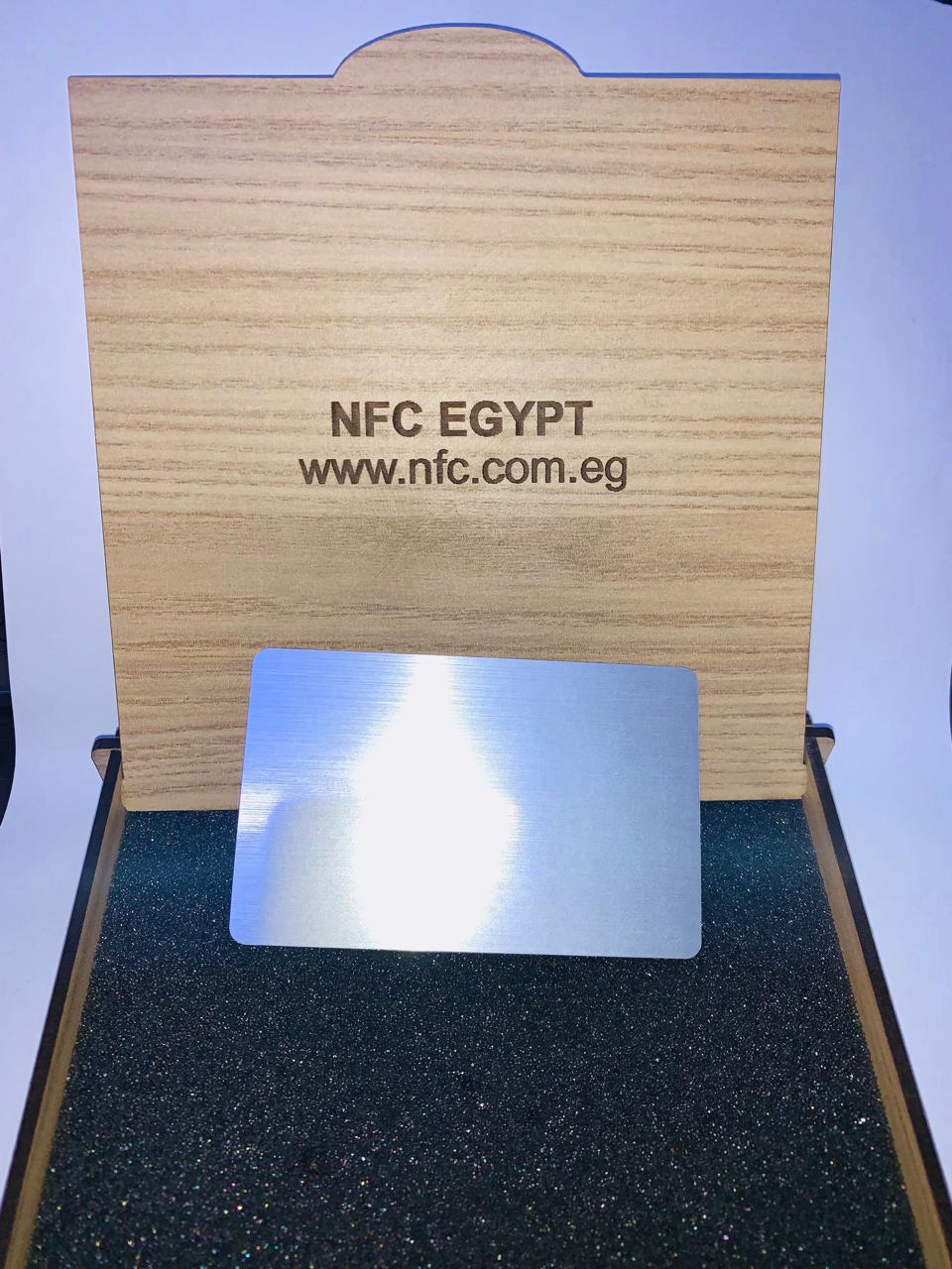 NFC Egypt Metal Card without slot model 215 original chip 2 sides metal (Silver)